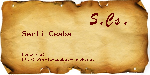 Serli Csaba névjegykártya